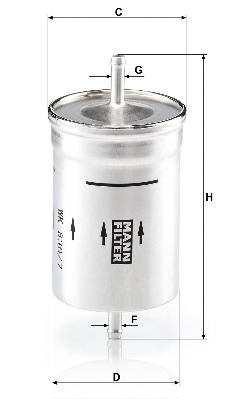 مان فلتر فلتر مان فلتر مان WK 830/7 فلتر الوقود - Image 3